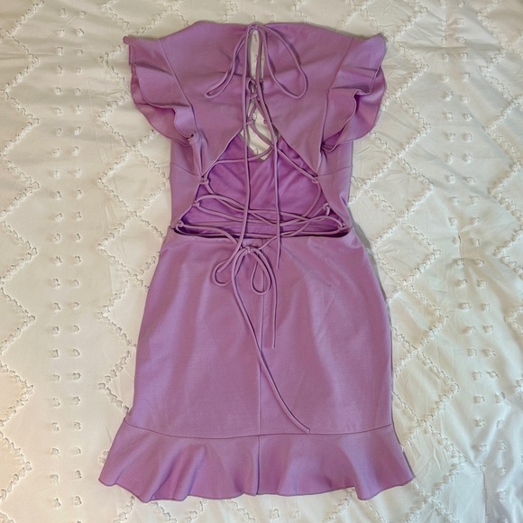Pastel Lace-Up Open Back Dress - Picture 2 of 2